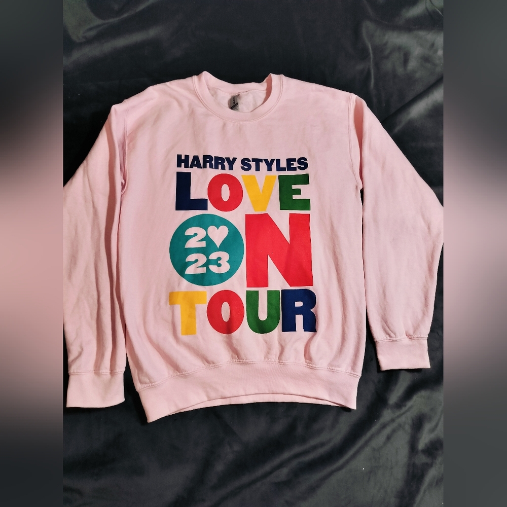 Rare Harry Styles Love On Tour Collector Oversized Pink Sweatshirt - Small